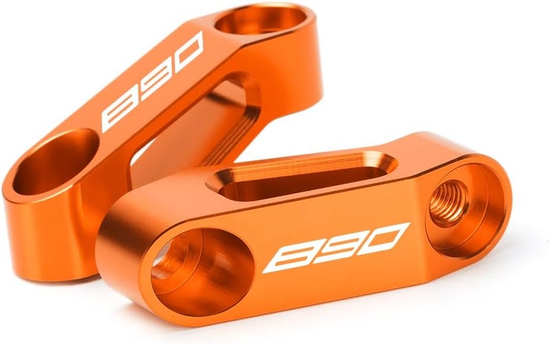 Modeer Compatible with 890 DUKE 890 Adventure/R Any year Motorcycle Rearview Mirror Risers Extenders 890 Accessories (orange) - Image 4